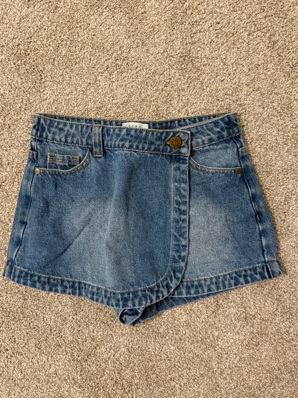 Denim skort